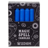 PACK OF 12 BLUE WISDOM SPELL CANDLES  C/96