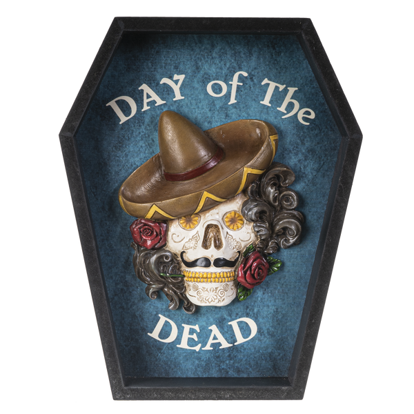 DAY OF THE DEAD COFFIN PLAQUE C/6 – Summit Collection Gifts