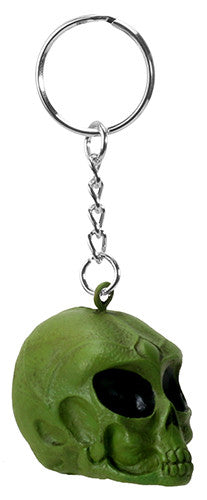 GREEN ALIEN SKULL KEY CHAIN (SET/12), C/36 – Summit Collection Gifts