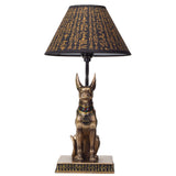 BRONZE ANUBIS LAMP C/1