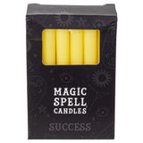PACK OF 12 YELLOW SUCCESS SPELL CANDLES C/96
