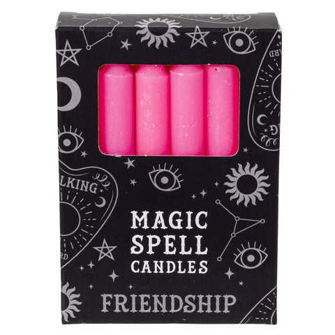 PACK OF 12 PINK FRIENDSHIP SPELL CANDLES C/96