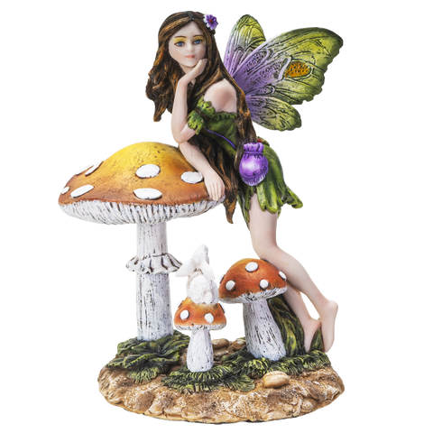 MUSHROOM FAIRY W/ BUNNY C/12