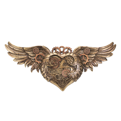 STEAMPUNK WINGED HEART C/24