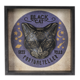 BLACK CAT FORTUNE TELLING WALL PLAQUE C/6