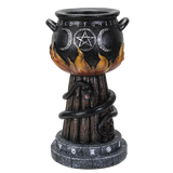 TRIPLE MOON CAULDRON VOTIVE HOLDER C/4