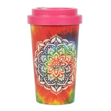 TIE DYE MANDALA BAMBOO MUG W/ SLEEVE C/24