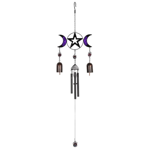 TRIPLE MOON  WIND CHIME WITH BELLS C/48