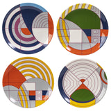 FLW - MAX HOFFMAN RUG DESSERT PLATES SET OF 4 C/12