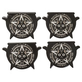 MAGICAL CATNIP CAULDRON COASTER SET 4 C/24