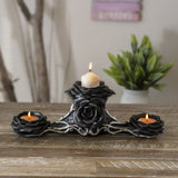 BLACK ROSE TRIPLE VOTIVE HOLDER C/12