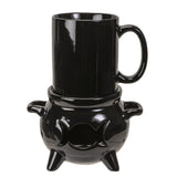 TRIPLE MOON CAULDRON TEA LIGHT MUG WARMER W/MUG C/16