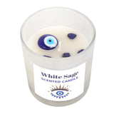 ALL SEEING EYE WHITE SAGE PROTECTION CHARM CANDLE C/16