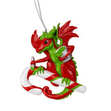 CANDY CANE DRAGON ORNAMENT