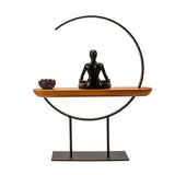 MEDITATION CHAKRA METAL/ WOODEN STAND C/8