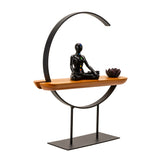 MEDITATION CHAKRA METAL/ WOODEN STAND C/8