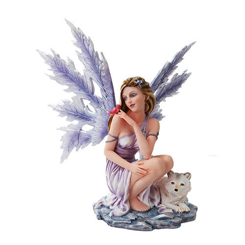 ^WINTER FAIRY W/ WOLF C/4