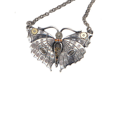 STEAMPUNK BUTTERFLY NECKLACE