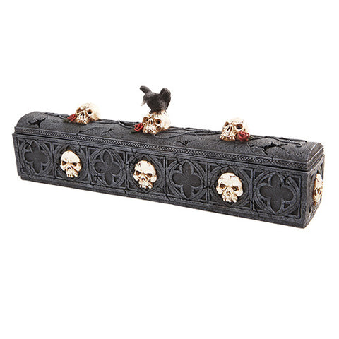 Raven Skull Incense Box