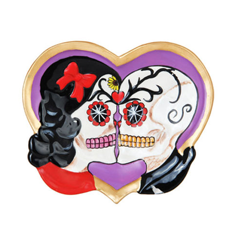 DOD SKULL HEART DISH C/32