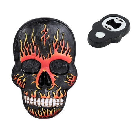 ^FLAME SKULL BOTTLE OPENER C/96