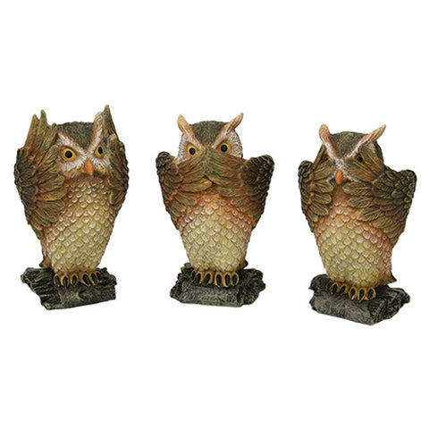 Owl See Hear Speak No Evil