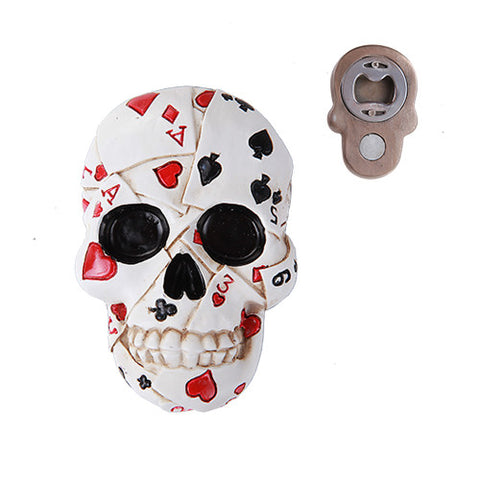 DISC-POKER SKULL BOTTLE OPENER C/96