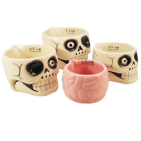 SKULL MEASURING CUPS SET, C/24