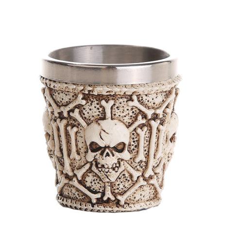 OSSUARY SKULL SHOT GLASS C/48