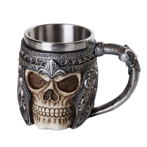 WARRIOR SKULL MUG C/24