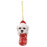 DISC-BICHON FRISE ORNAMENT, C/36 MINIMUM OF 2