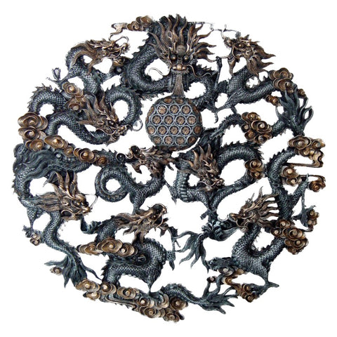 Oriental Nine Dragons Plaque
