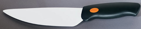 6" Chef's Knife: Black Handle / White Blade