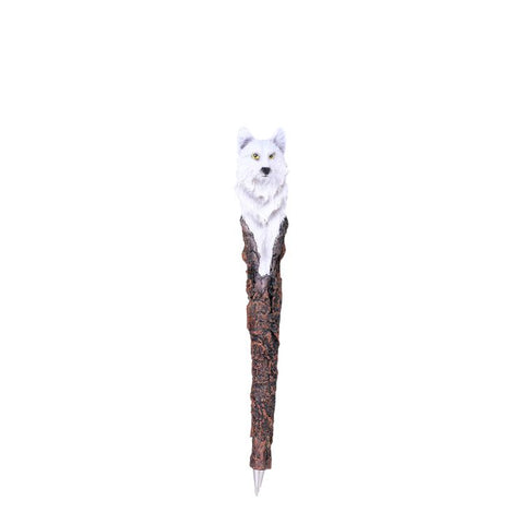 DISC-WHITE WOLF PEN W/ STAND C/48 MINIMUM OF 2
