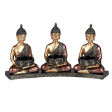 ^THREE BUDDHA CANDLE HOLDER C/6