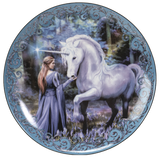 UNICORN AND MAIDEN DESSERT PLATES SET OF 4 C/12