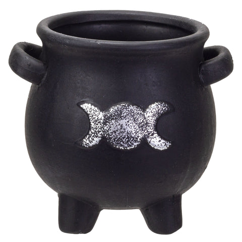 cauldron plant pot TRIPLE MOON CAULDRON PLANTER POT C/12 – Summit Collection Gifts