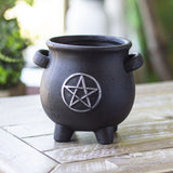 CAULDRON PENTAGRAM PLANTER POT C/12