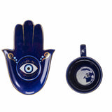 EVIL EYE CUP AND SAUCER BLUE C/36