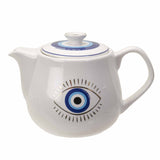 EVIL EYE TEA POT WHITE C/36