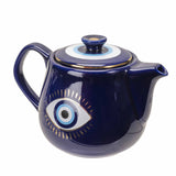 EVIL EYE TEA POT BLUE C/36