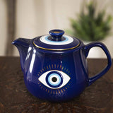 EVIL EYE TEA POT BLUE C/36