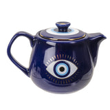 EVIL EYE TEA POT BLUE C/36