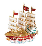 3 MAST WHITE SAILS JEWELED BOX, C/24