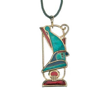 Horus with Crown Pendant  Brooch with 26"