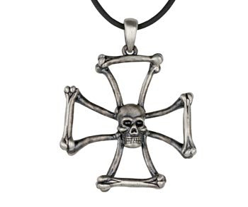 Iron Cross Skull Pendant