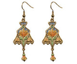 CLOISONNE LILY EARRINGS , DC/60