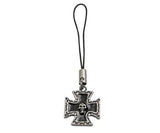 BLACK CROSS W/SKULL MOBILE STRAP , DC/60