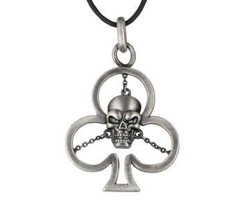 Clover Skull Pendant