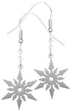 NINJA STAR EARRINGS 316L, C/60